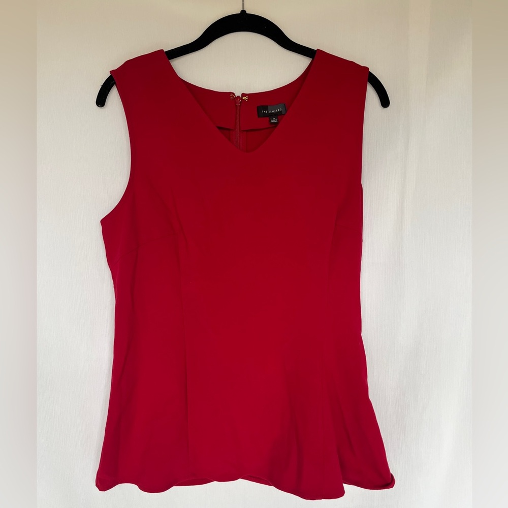 The Limited Vivid Red Sleeveless Blouse